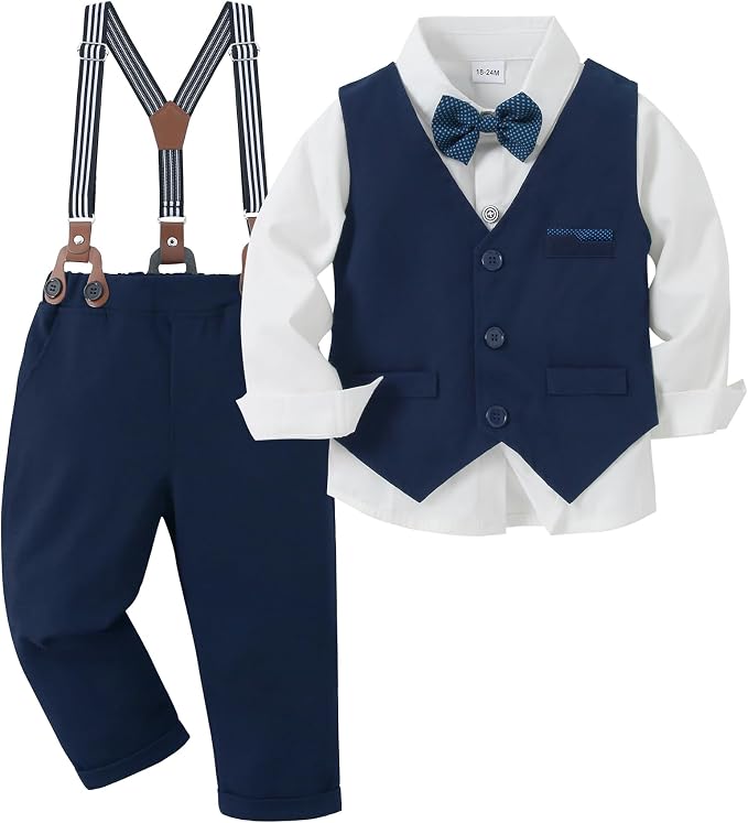 nilikastta Toddler Baby Boy Clothes Suit Gentleman Wedding Outfits Formal Dress by Nilikastta