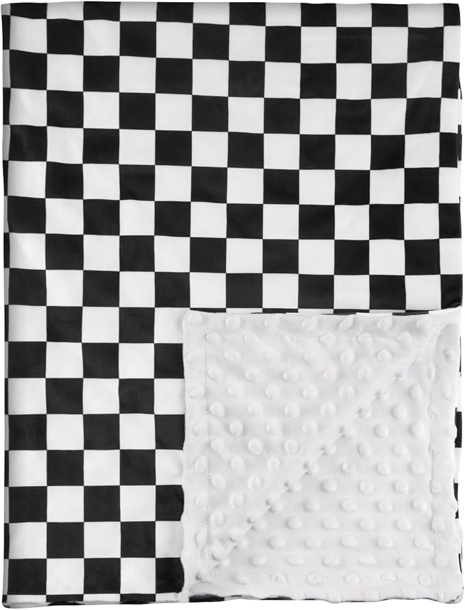 Checkered Baby Blankets for Boys, Comfy Durable Blanket by CivaruaKids