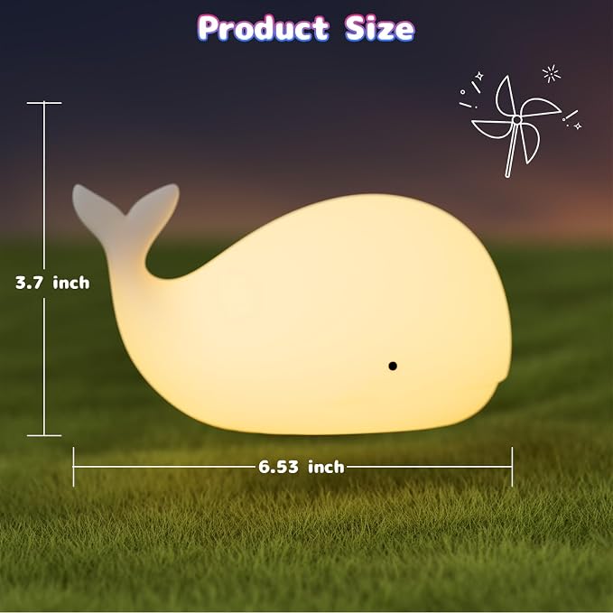 Silicone Night Light for Kids – Rechargeable Tap Control Lamp - Image 8