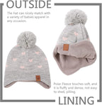 JANGANNSA Knitted Baby Hat Scarf Set Winter Warm Boys Girls Beanie Fleece - Image 4