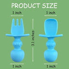 12 Pack Baby Utensils, Silicone Baby Spoons Self Feeding and Baby Forks - Image 4