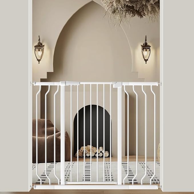 WAOWAO Extra Tall 40.55" Baby Gate 29.92-46.85" Wide Pressure Mounted Walk by WAOWAOBABYSAFETYPRODUCTS