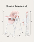 Foldable High Chair with Soft Cushion, High Chairs - Image 5