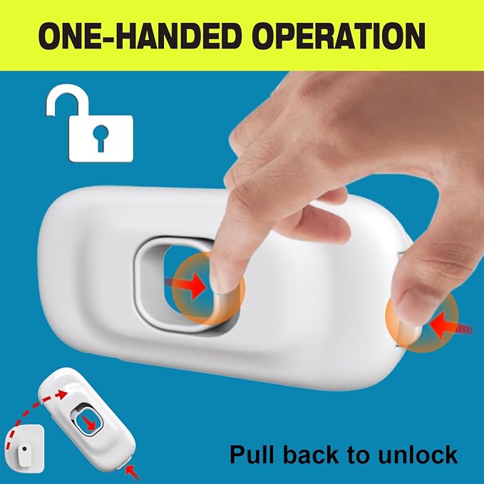 Child Proof Refrigerator Lock, 4 Pack Fridge Locks - Image 3