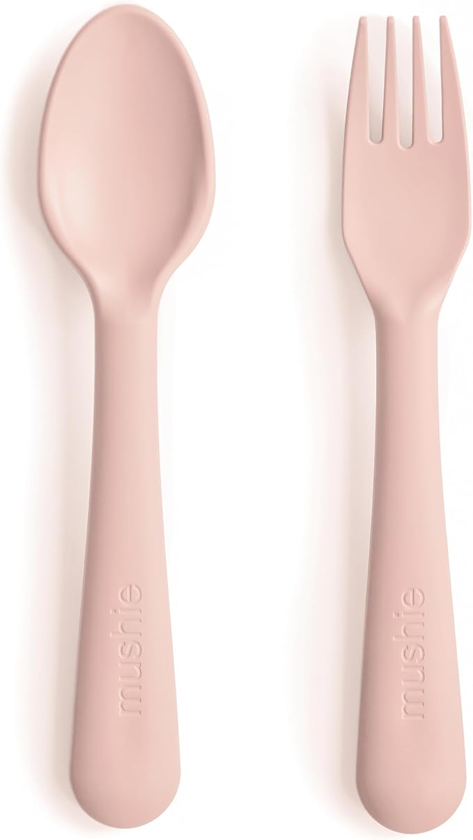 mushie Flatware Fork and Spoon Set by mushie