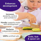 doddl Toddler Utensils, Ergonomic Fork Spoon and Knife Set - Image 3