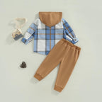 2Pcs Baby Boys Hoodie Tops Pants Set Dinosaur Deer Print Sweatsuit Fall Winter - Image 7
