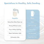Papablic Glass Breastmilk Pitcher, Formula Mixing Pitcher - Image 8