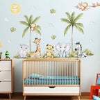 56.29 x 44.88 Inch Watercolor Animal Wall Decals - Image 2
