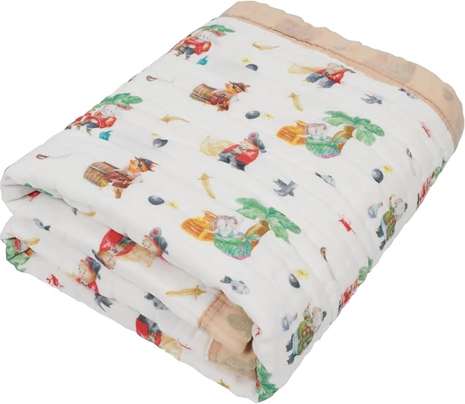 Organic Cotton Muslin Baby Blanket by Natchiketa