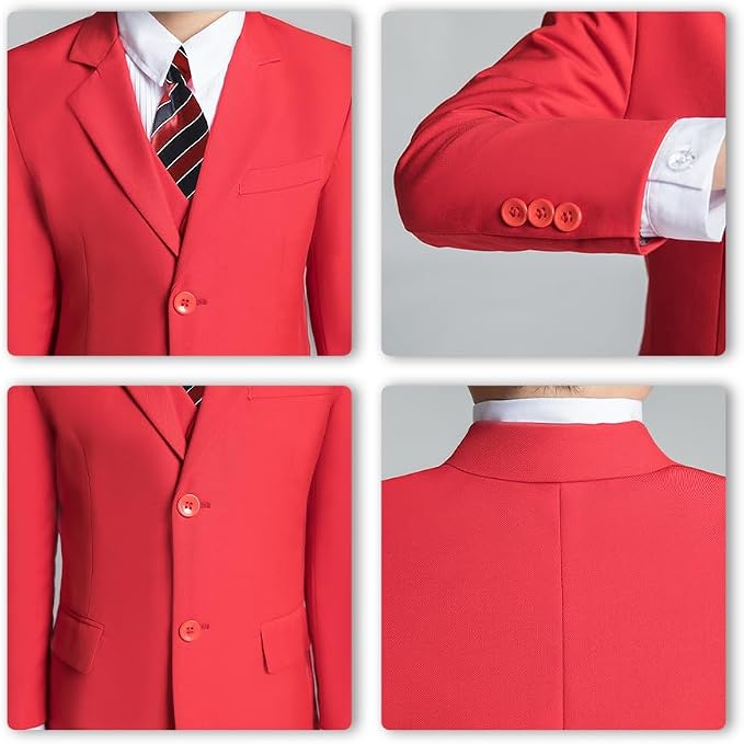 JPF Boy's Formal Suit Set Slim Fit Kids Tuxedo Suits - Image 5