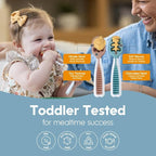 NumNum Baby Spoons Set, Feeding Littles x Silicone Pre-Spoon GOOtensils - Image 5