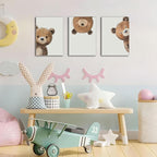 AOYUSMO 3 Piece Baby Bear Canvas Wall Art - Image 2