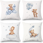 SPBL&L Baby Bear Pillow Covers 18x18, Woodland Animals Nursery Decor by SPBLL