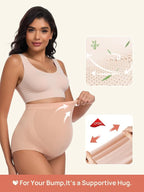 Summer Mae Maternity Underwear Soft Breathable High-Waist Pregnancy Seamless - Image 3