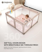 Baby Playpen with Mat, 50x50 in Small Play Pen - Image 3