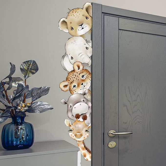 51.18x10.94 Inch Watercolor Jungle Animal Wall Decals - Image 3