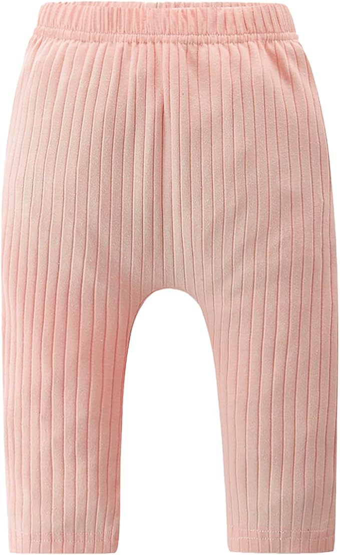 Baby and Toddler Girl's 5 Pack Cotton Ribbed Pull On Pants Leggings 0-4 Years - Image 2