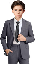 Boys Formal Suit Set 4 Pieces Kids Tuxedo Ring Bearer Outfit by Boihedy