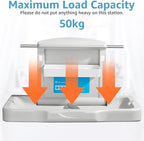 Baby Changing Station Wall Mounted: Horizontal Diaper Changing Table Foldable - Image 5