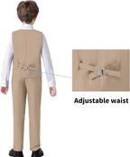 Boys' Suits Formal Slim Fit Tuxedo Boys Vest and Pants Set - Image 3