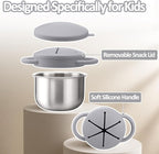 BUSOHA 2 Pack Stainless Steel Toddler Snack Cups - 9 OZ Snack Cups - Image 3