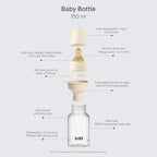 BIBS Baby Bottle 5 oz / 150 ml Natural Rubber Latex Nipple - Image 2