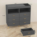 Changing Table Dresser with Drawers, Baby Dresser with Changing Table Top - Image 3