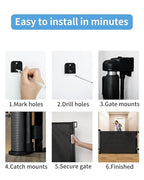 Retractable Baby Gate for Doorways and Stairs, Mesh Safety Gate for Pet - Image 5