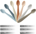 PandaEar 7 Pack Silicone Baby Feeding Spoons, First Stage Training Spoon Infant - Image 6