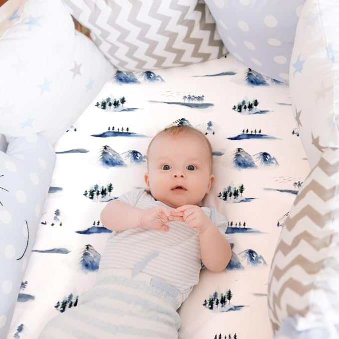 4 Pack Breathable Bassinet Sheets - Image 3