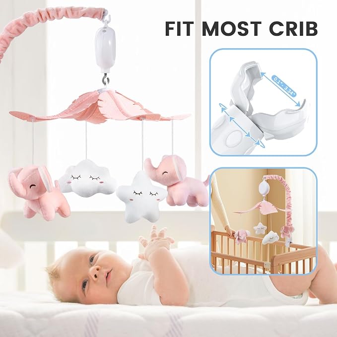 FEISIKE Crib Mobile for Girls Baby Mobiles - Image 4