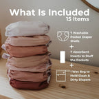 Nora's Nursery Cloth Diapers 7 Pack - Image 2