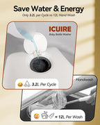 ICUIRE Baby Bottle Washer and Sterilizer and Dryer, 131-167°F High Temperature - Image 8