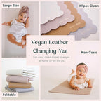 Ava + Oliver Vegan Leather Baby Changing Mat - Image 2