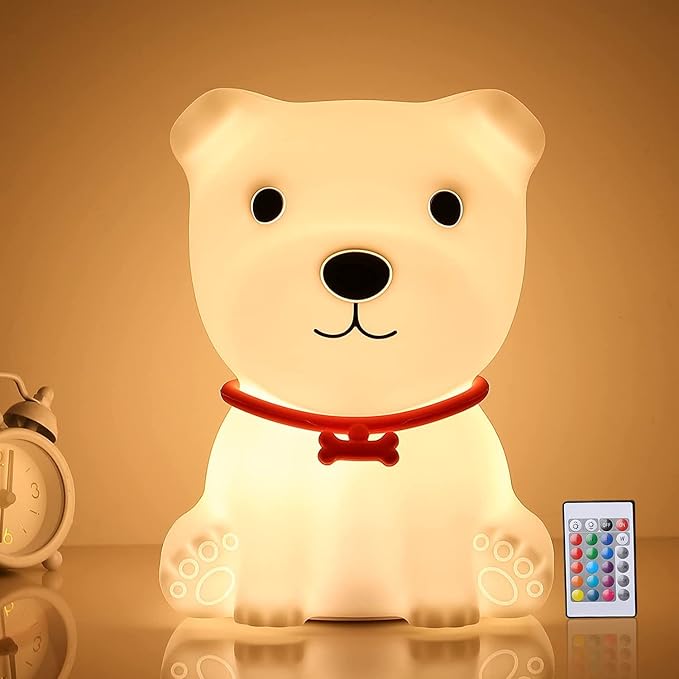 Tremdwoto Dog Night Light for Kids, Cute Colorful Night Light by Tremdwoto