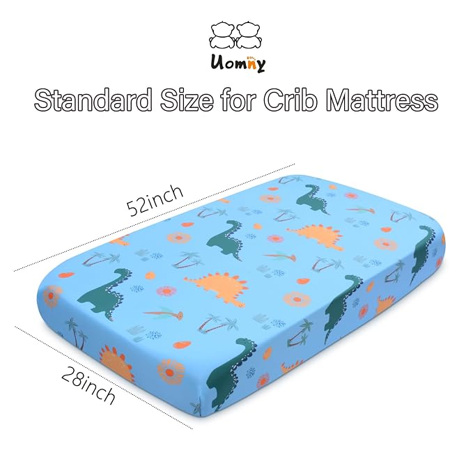 UOMNY Crib Sheet, Dinosaur Crib Sheets Baby Sheet - Image 6