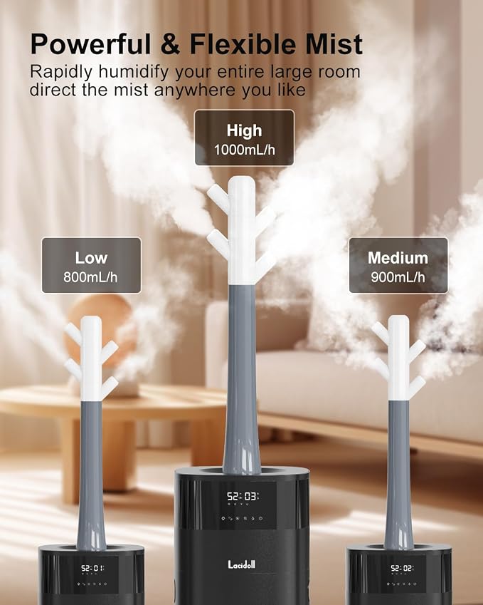 Cool and Warm Mist Humidifier Large Room, 5.3Gal/20L Humidifiers - Image 6