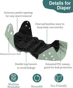 babygoal Reusable Charcoal Cloth Diapers - Image 4