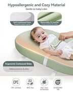 COMOMY Baby Changing Pad with Wipeable & Waterproof PU Cover, Contoured Diaper - Image 3
