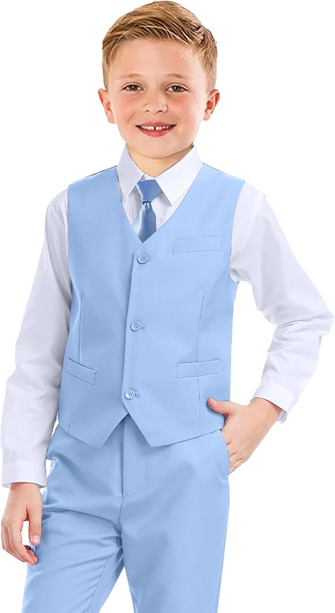 Boys’ Formal Suit 5 Piece Set, Toddler Tuxedos by KEYWANTS
