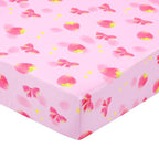 UOMNY Crib Sheet, Strawberry Bow Crib Sheets Baby Sheet by UOMNY