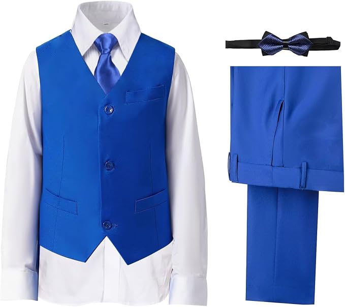 Boys' Suits Formal Slim Fit Tuxedo Boys Vest and Pants Set by DHTS