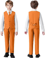 Boys Suit 4 Pcs Slim Fit Set Casual Suits Wedding Outfit Prom Jacket Vest Pant - Image 6