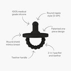 Ryan & Rose Cutie PAT Pacifier Teether 3 Pack and Flex Clip - Image 2