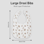 Muslin Baby Drool Bibs for Unisex Boys Girls, 10 Pack Soft Cotton Baby Bib for - Image 7