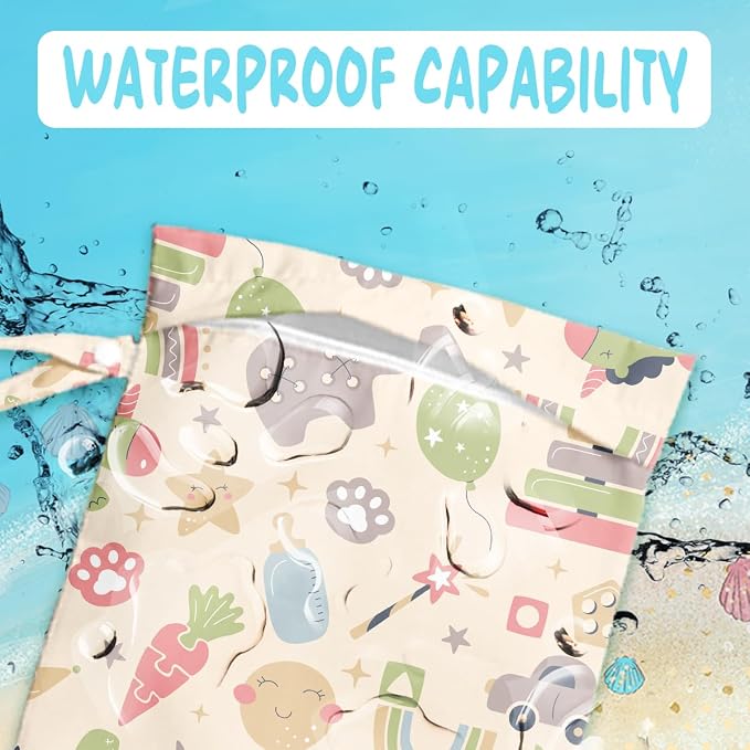 Wet Bag for Baby Swimsuit Kids Wet Dry Bag for Breast Pump Parts Diaper Bag - Image 3