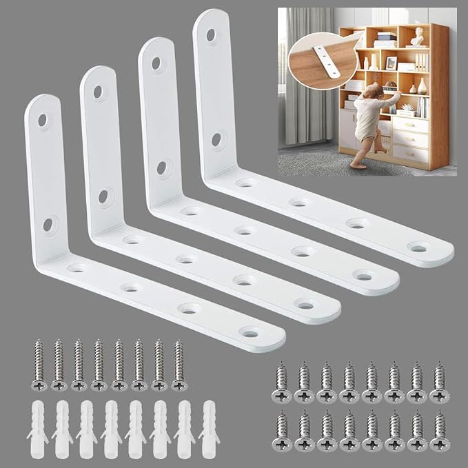 Anti Tip Furniture Anchors for Baby Pet Proofing, Furniture Wall Anchor - Image 9