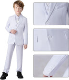 Boys Suit for Kids Teens Formal 5 Piece Tuxedo Suit Set - Image 3