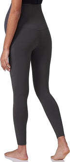 POSHDIVAH 3 Pack Women's Maternity Workout Leggings Over The Belly Pregnancy - Image 3